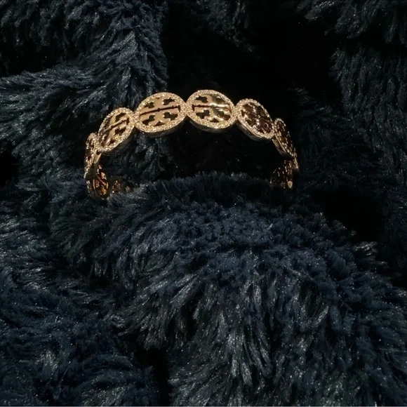 Tory Burch Rose Gold Floral Filigree Bracelet - Picture 7 of 11